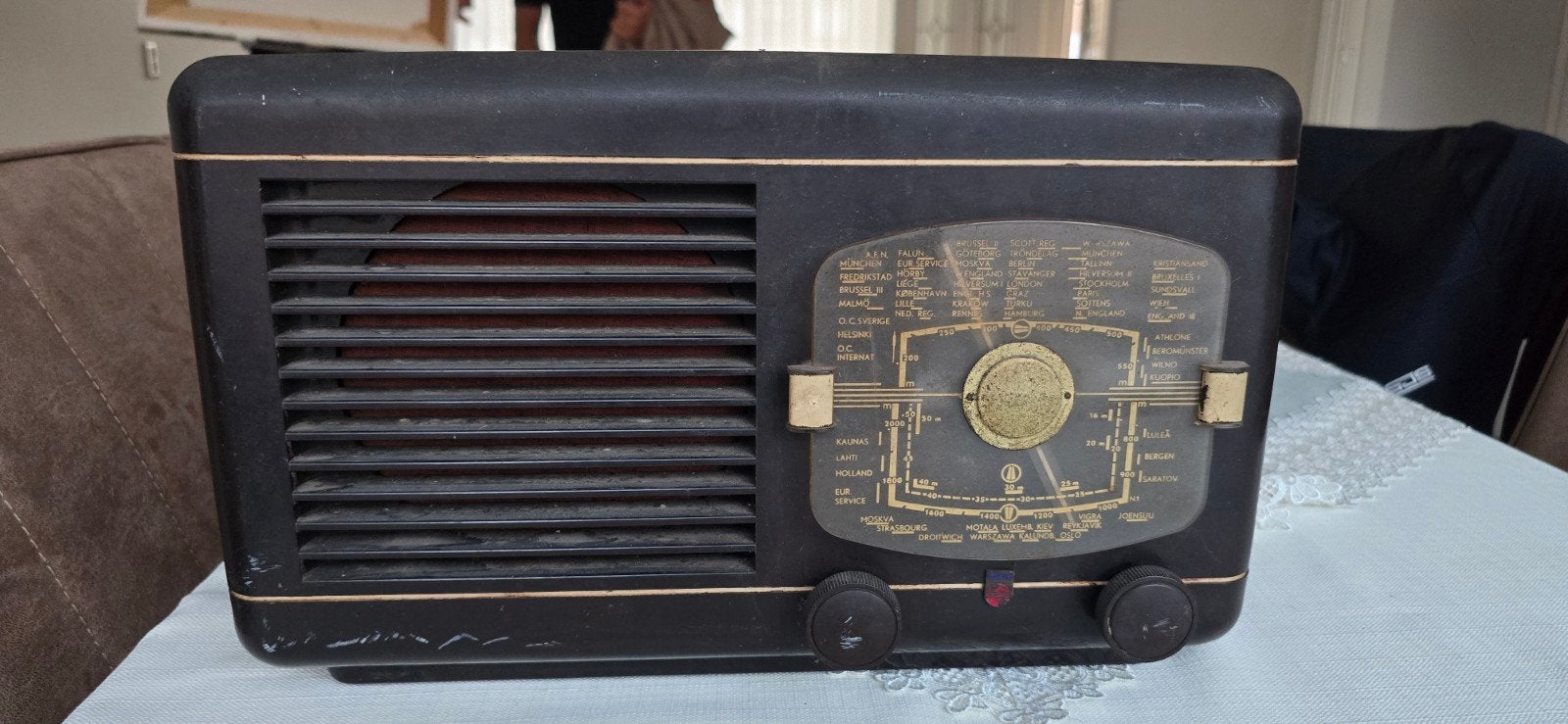 Philips buizenradio 380A, Antiek en Kunst, Ophalen