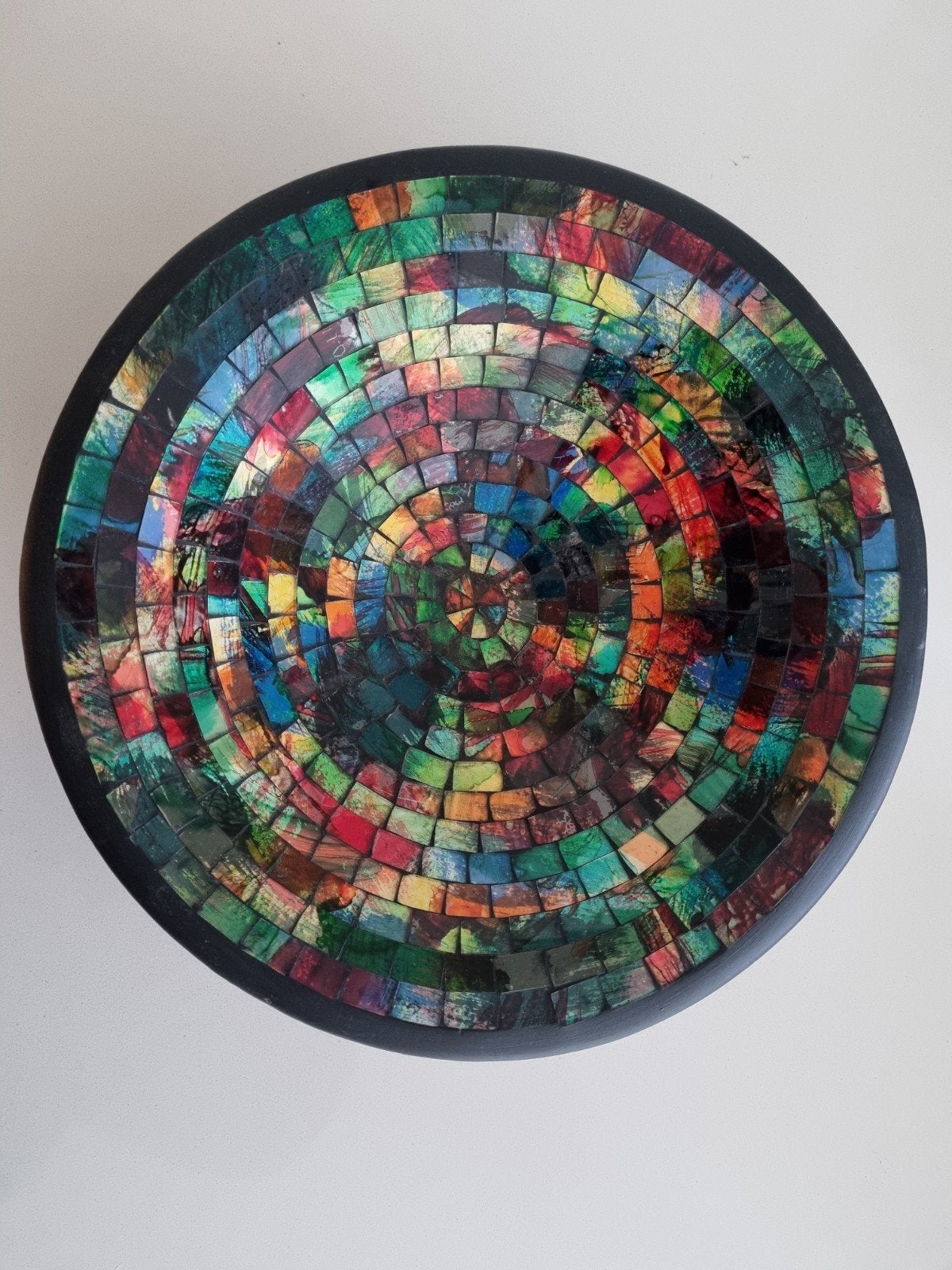 Schaal 39 cm wereldwinkel, Ophalen, Porselein of Keramiek, Schaal, Rond