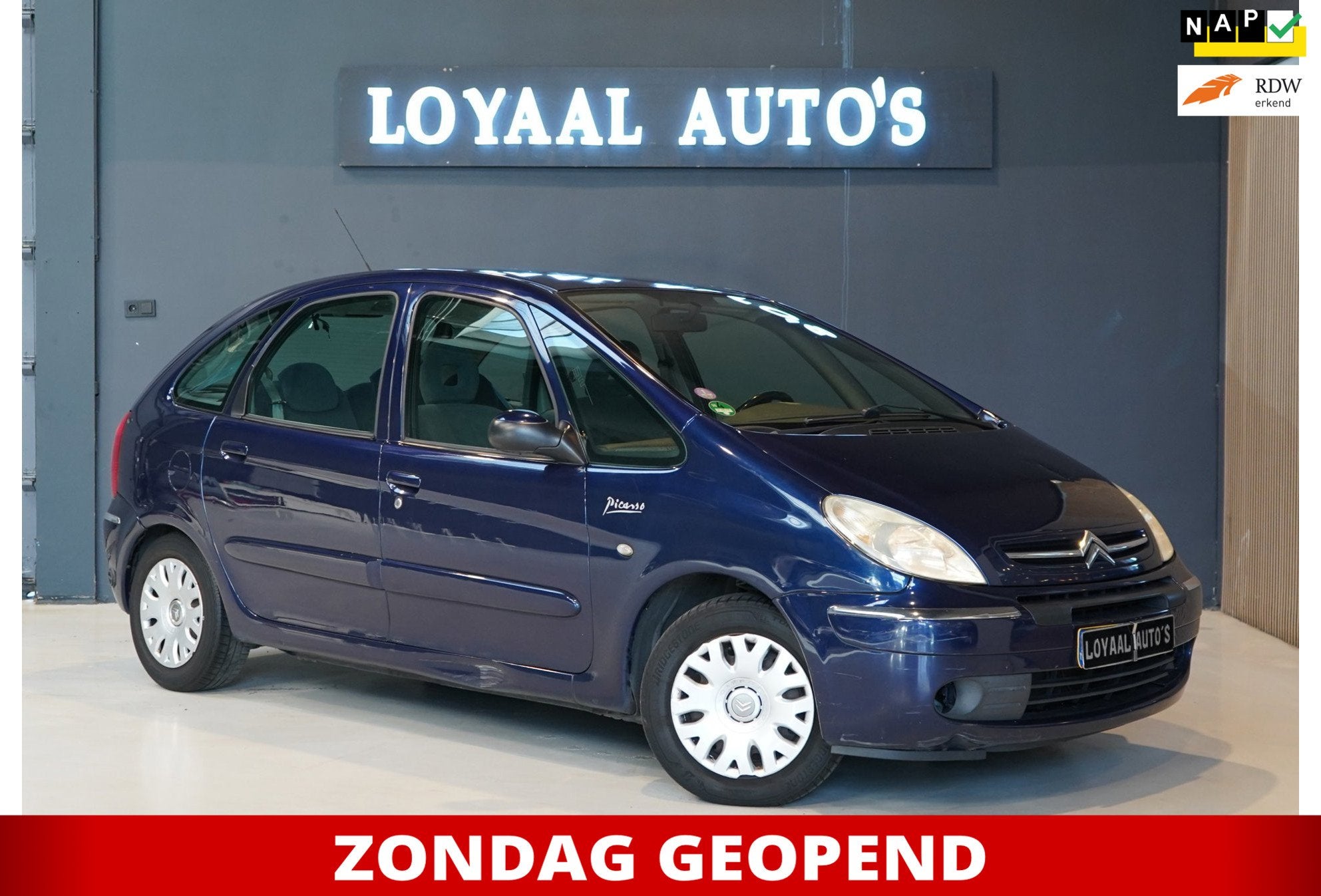 Citroen Xsara Picasso 2.0i-16V Image | AUT | CRUISE | NAP |, Auto's, 136 pk, 4 cilinders, 700 kg, Blauw