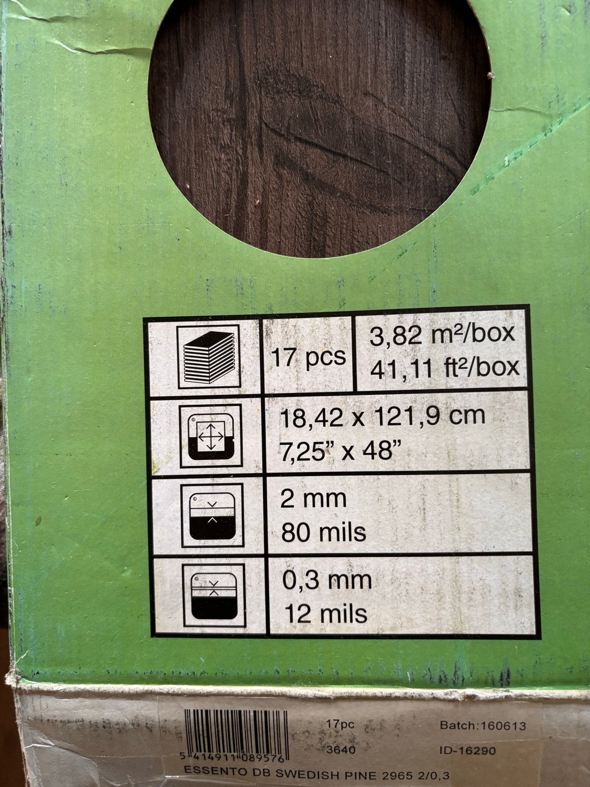 Laminaatvloer Essento DB Swedish Pine 2965 2/0,3, Ophalen, 50 tot 150 cm, Nieuw, Minder dan 5 m²