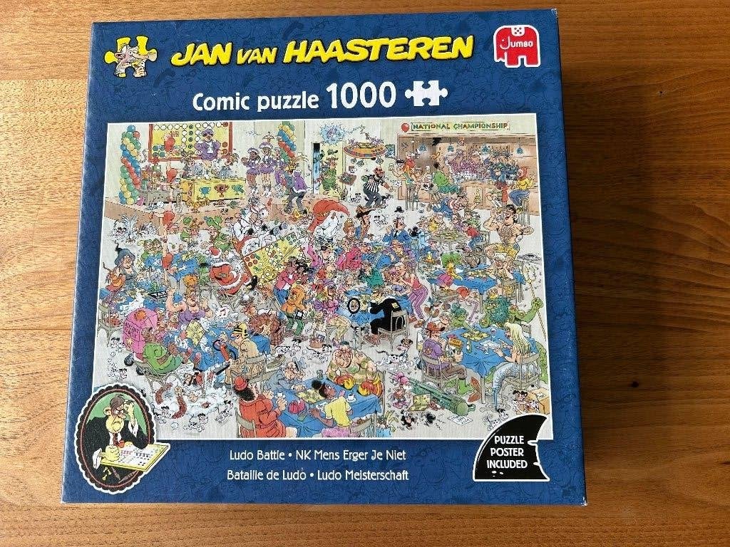 Jan van Haasteren - NK Mens erger je niet 1000 stukjes, Ophalen, 500 t/m 1500 stukjes, Zo goed als nieuw