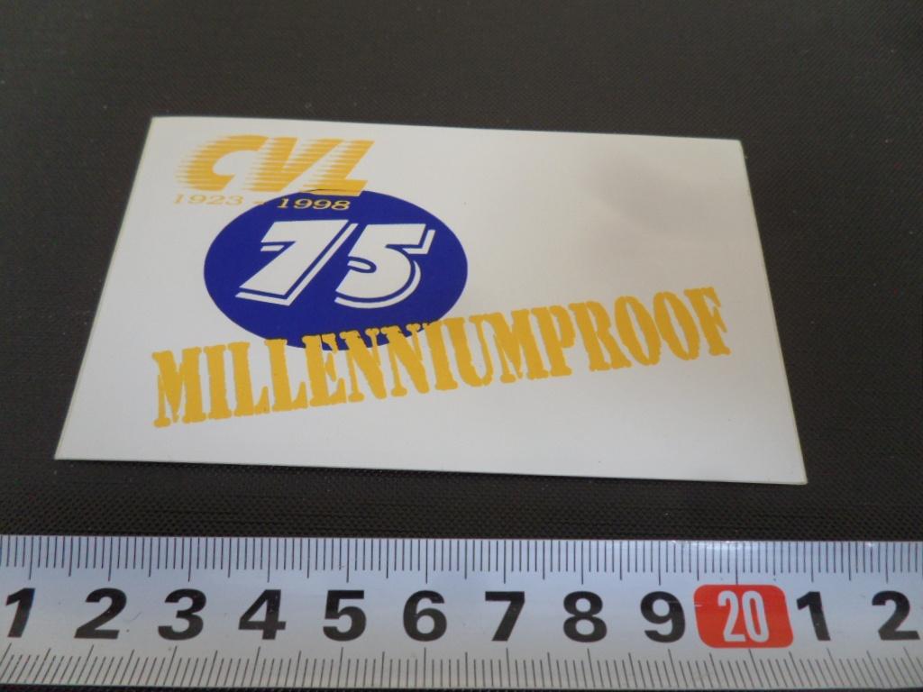 sticker CVL 1923 - 1998 75  MILLENNIUMPROOF, Verzamelen, Stickers, Ophalen, Zo goed als nieuw
