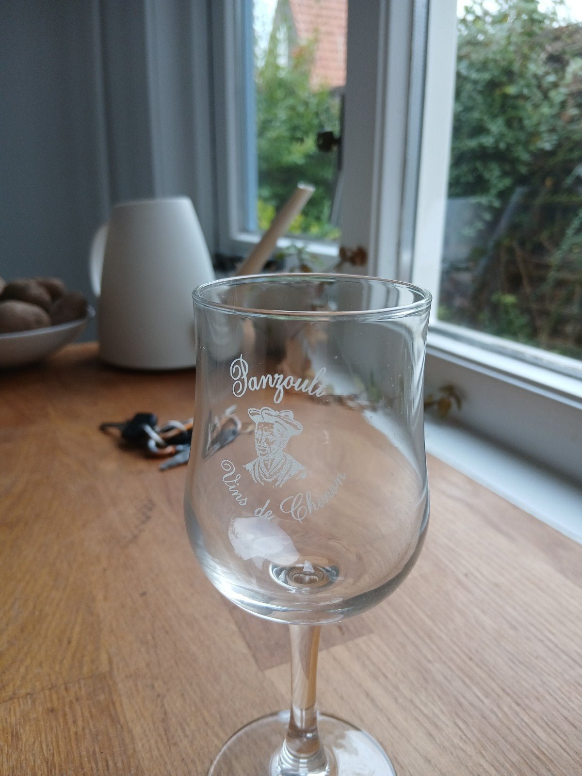 panzoult (chinon) wijnglazen 4x, Huis en Inrichting, Glas of Glazen, Overige merken, Ophalen of Verzenden, Overige stijlen