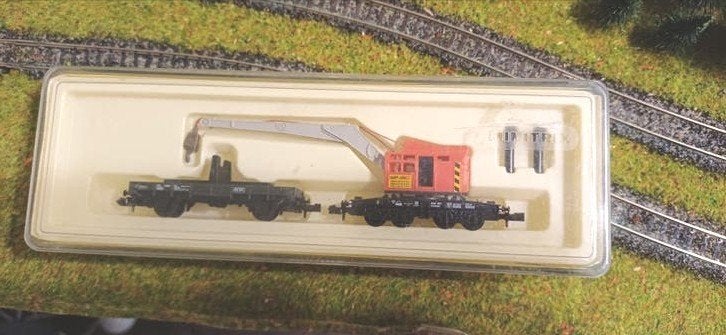 Minitrix 51 3590 00 Kraanwagon - gebruikt, Gebruikt, Gelijkstroom, Trix, Wagon