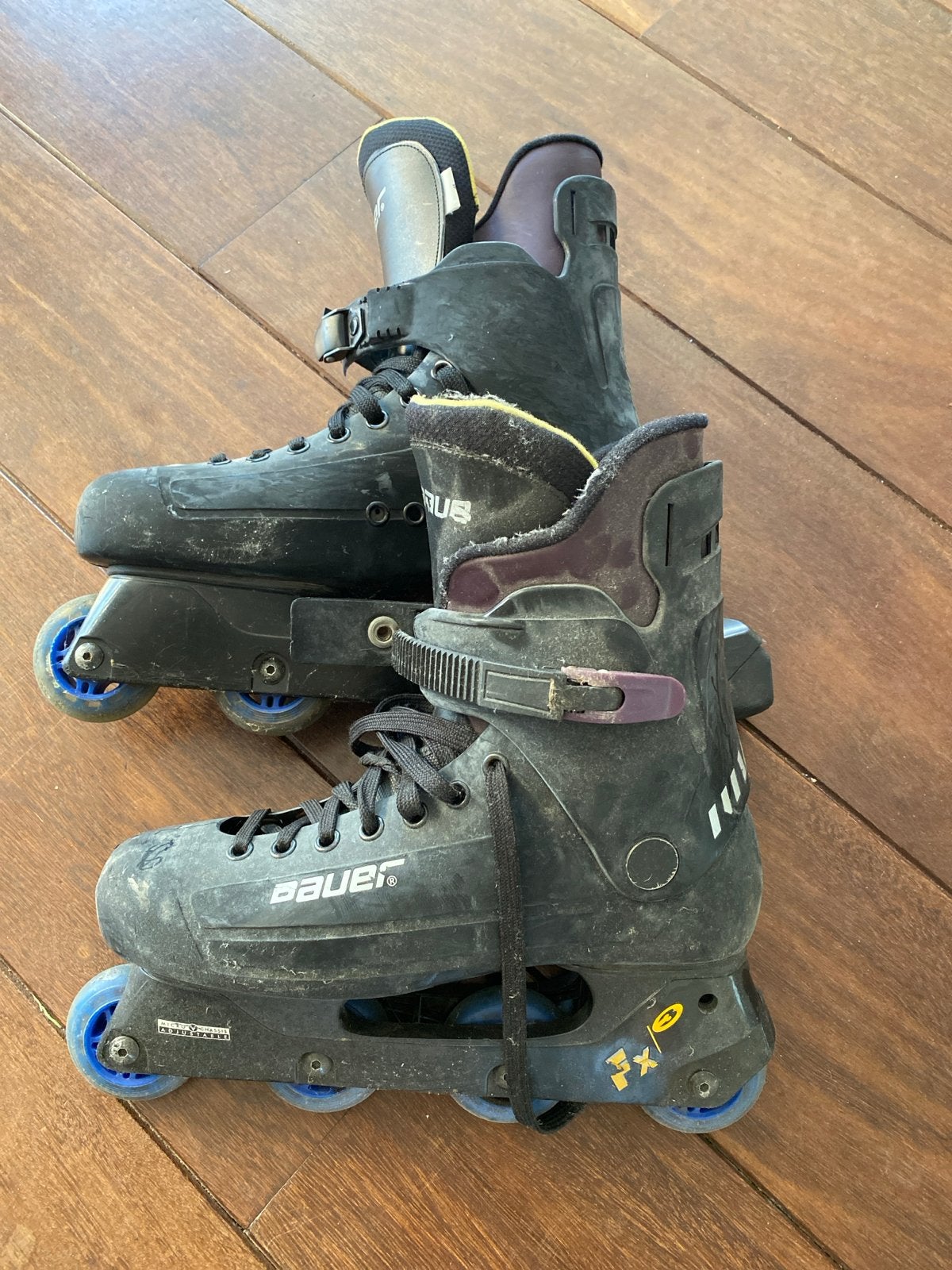 Bauer Inline Skates Maat 11 (maat 45 ongeveer)- Gebruikt, Sport en Fitness, Skeelers, Ophalen, Gebruikt, Inline skates 4 wielen