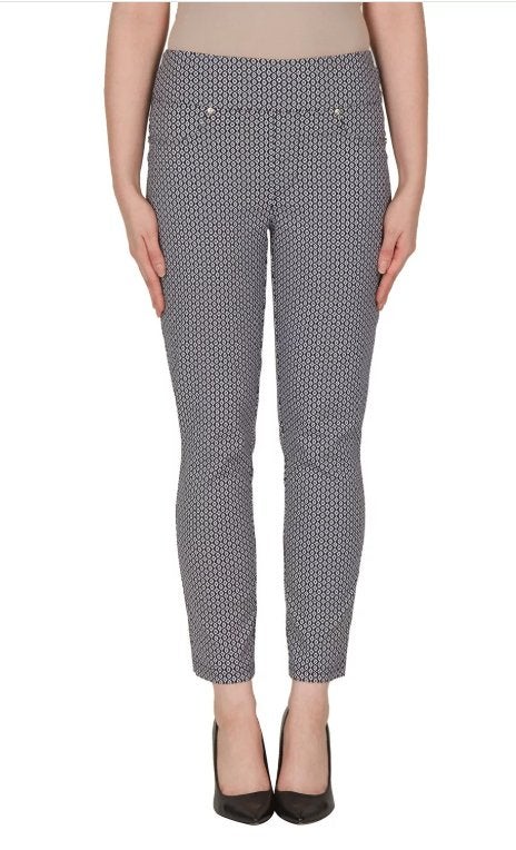 Joseph Ribkoff chique blauw/witte stretch broek mt 42/44, Overige kleuren, Verzenden, ., Maat 42/44 (L)