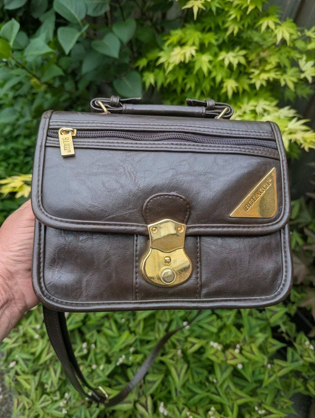 Crossbody handtas van Bulaggi, Ophalen, Zo goed als nieuw, Bruin, Leer