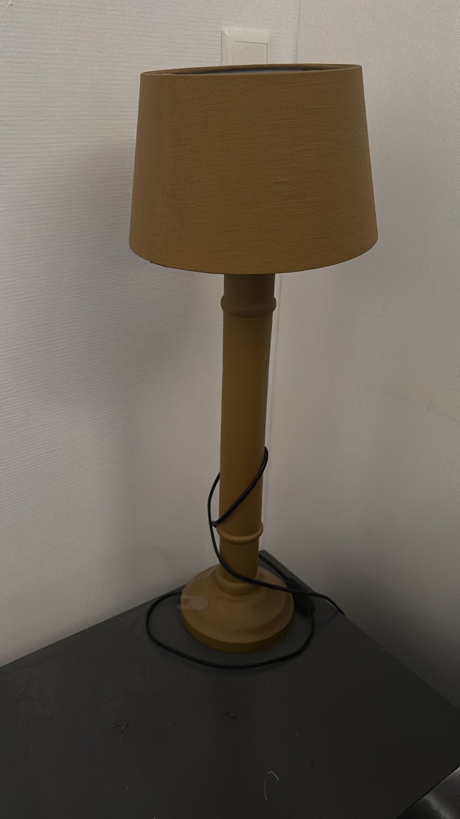 Lamp, Ophalen, Gebruikt, Textiel, Bruin