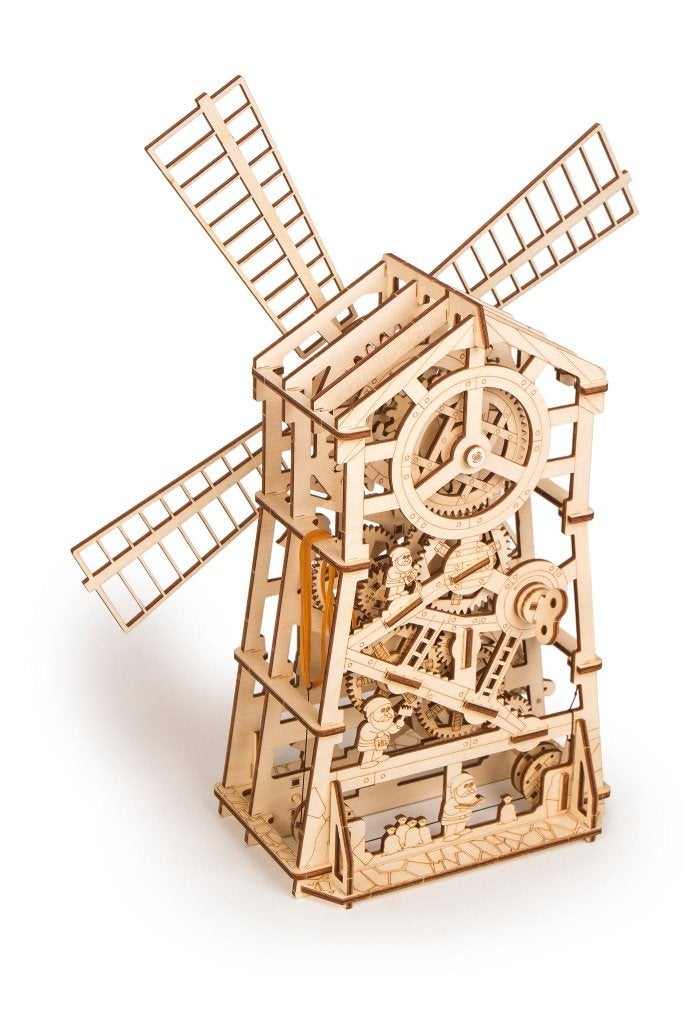 WoodTrick Windmill - bewegende houten molen bouwpakket, Verzenden, Nieuw, 1:32 tot 1:50