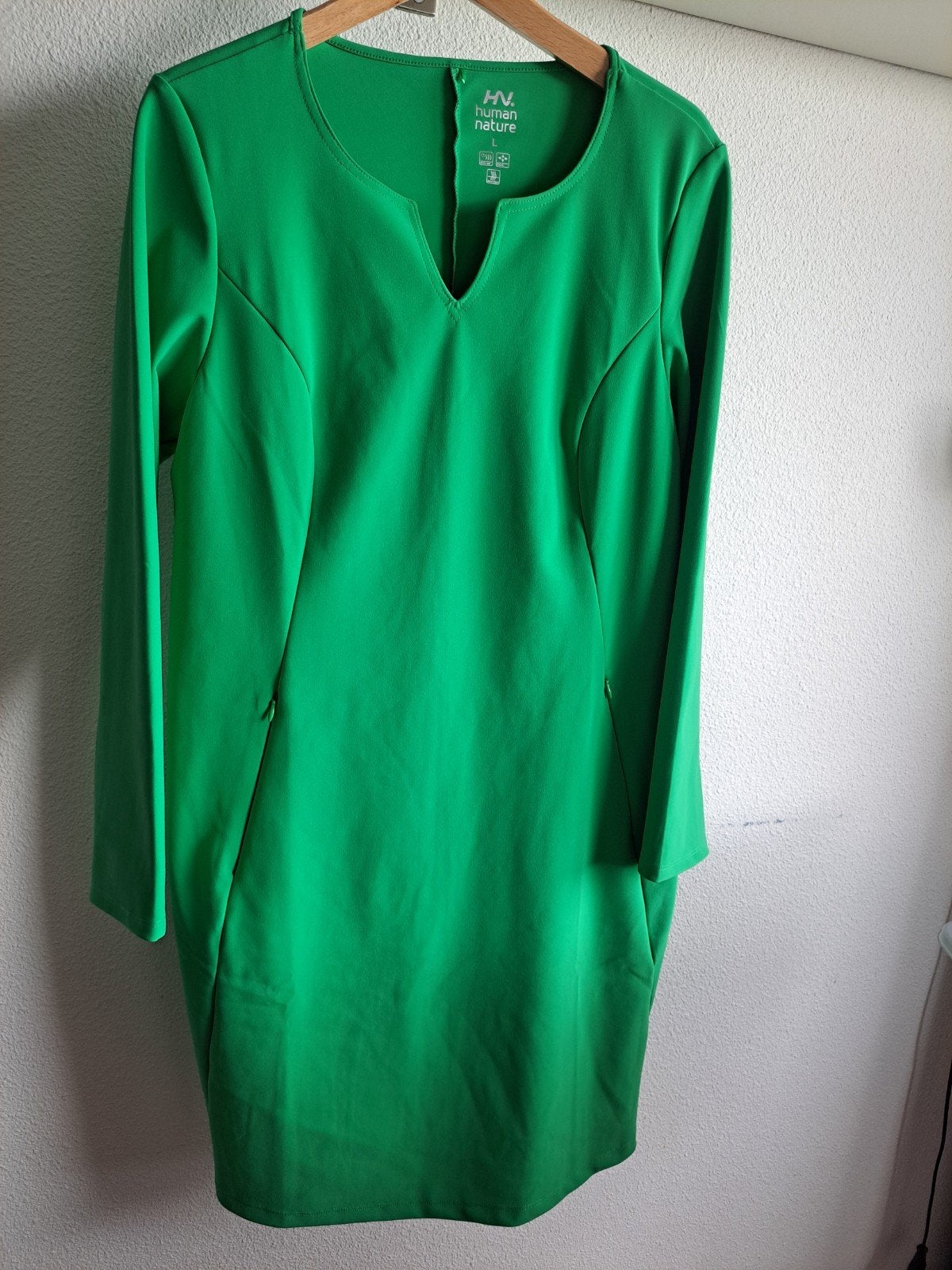 Groene jurk Human Nature maat L met zakken, Maat 42/44 (L), Nieuw, Ophalen of Verzenden, Human Nature