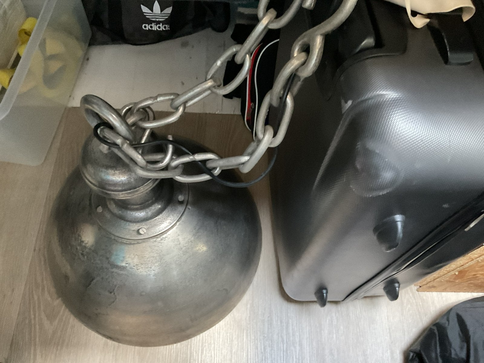 Te koop 2 stoere lampen van gietijzer doorsnee 47 cm, Ophalen, Gebruikt