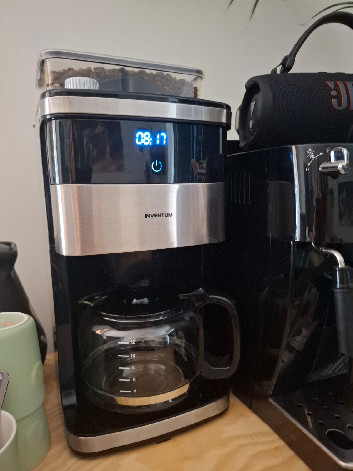 Inventum koffiebonen machine met time functie, 10 kopjes of meer, Koffiemachine, Gemalen koffie, Ophalen of Verzenden