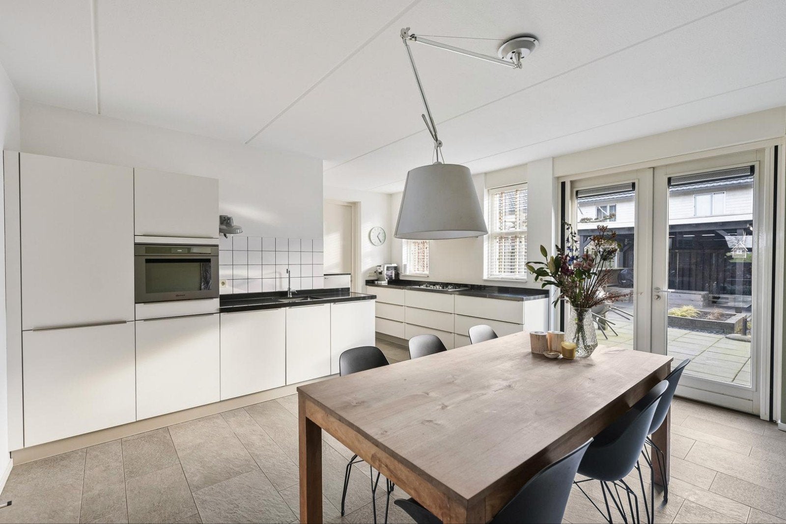 Strömer keuken incl. apparatuur en granieten werkblad, Ophalen, Gebruikt, Wit, Graniet of Steen