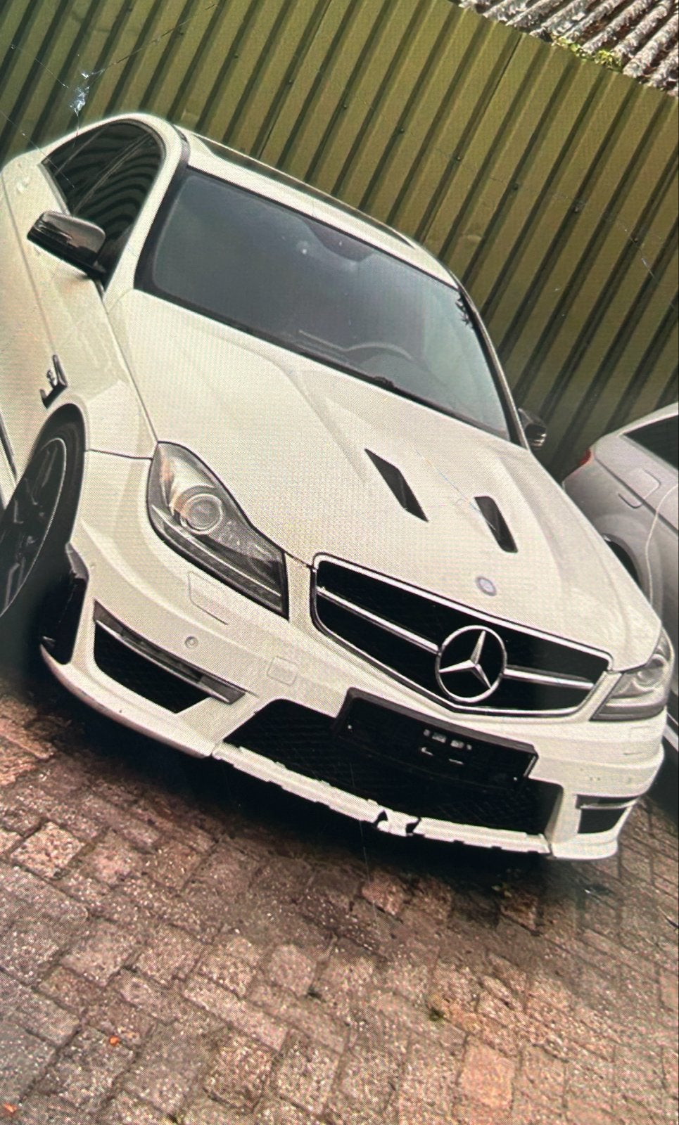 Mercedes C63 w204 AMG Bumper, motorkap koplampen C-klasse, Gebruikt, Voor, Mercedes-Benz, Ophalen of Verzenden