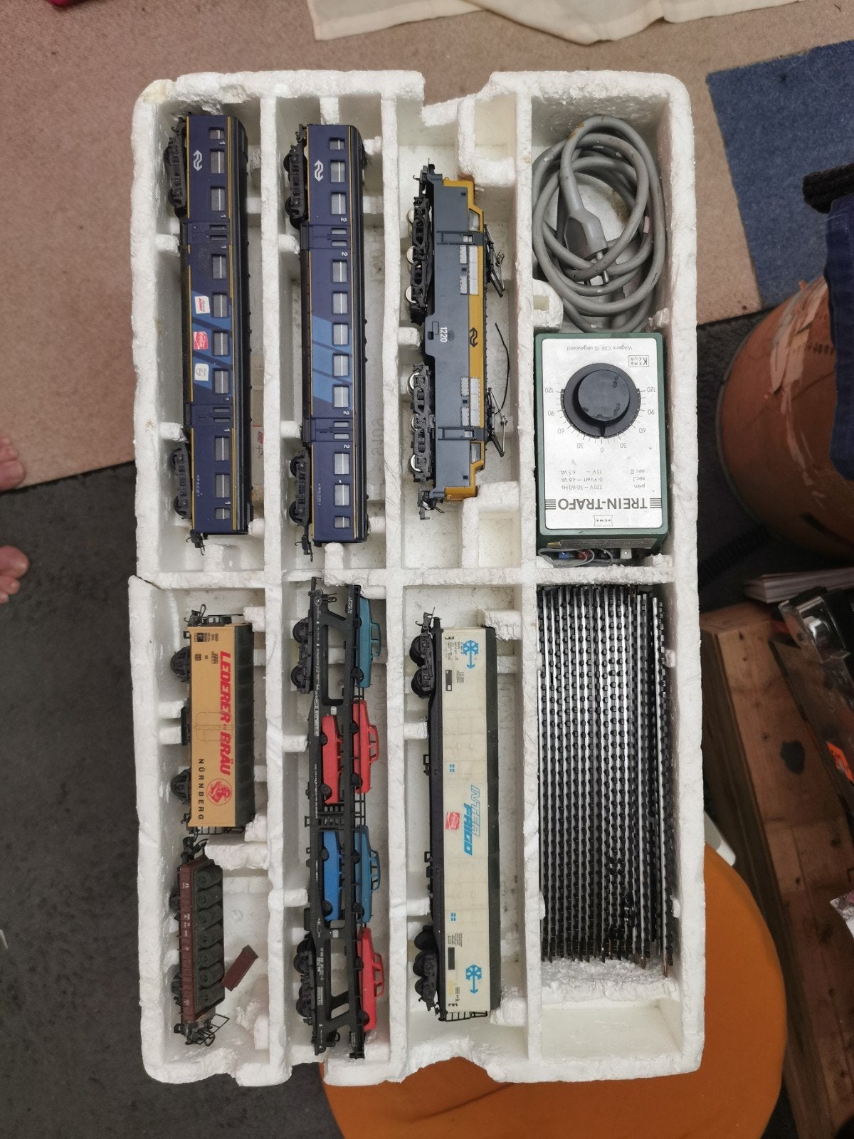 Lima modeltreinset met locomotief, wagons en rails, Gelijkstroom, Analoog, Ophalen of Verzenden, Lima