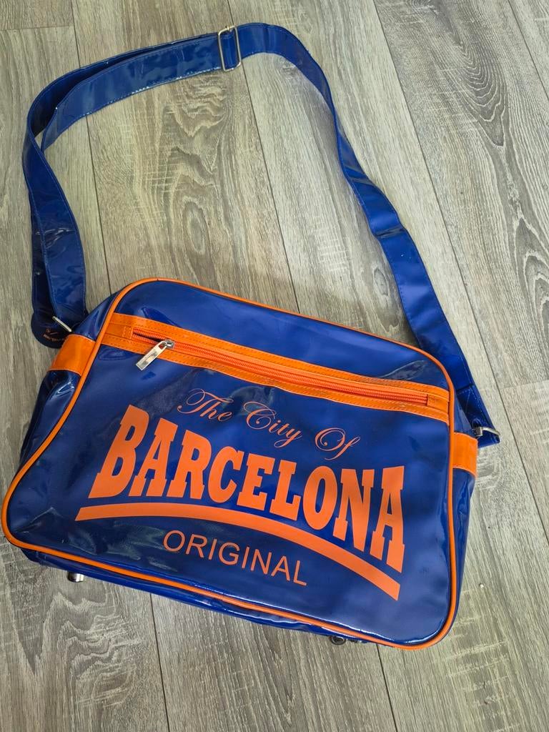 Barcelona Schoudertas - Blauw/Oranje, Ophalen of Verzenden, Gebruikt, Blauw, Overige merken