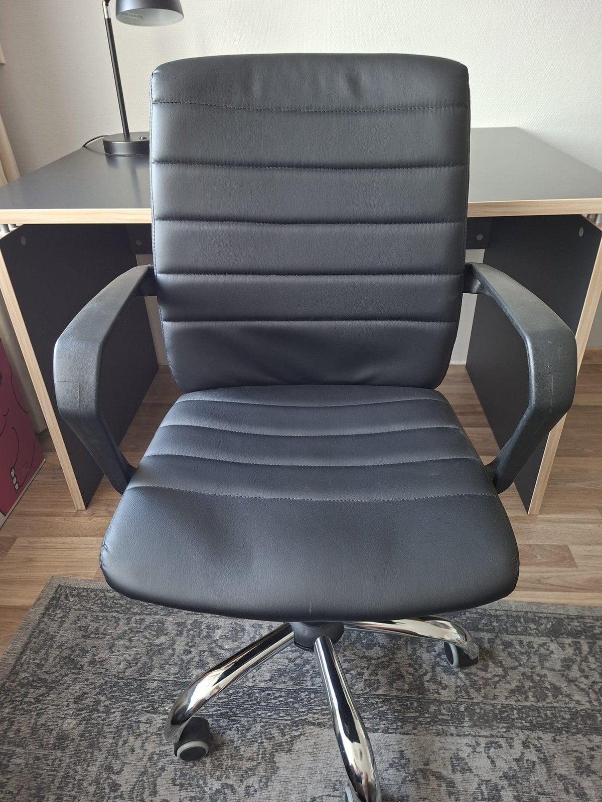 Zwarte Bureau stoel, Huis en Inrichting, Bureaustoelen, Ophalen, Gebruikt, Zwart, Bureaustoel