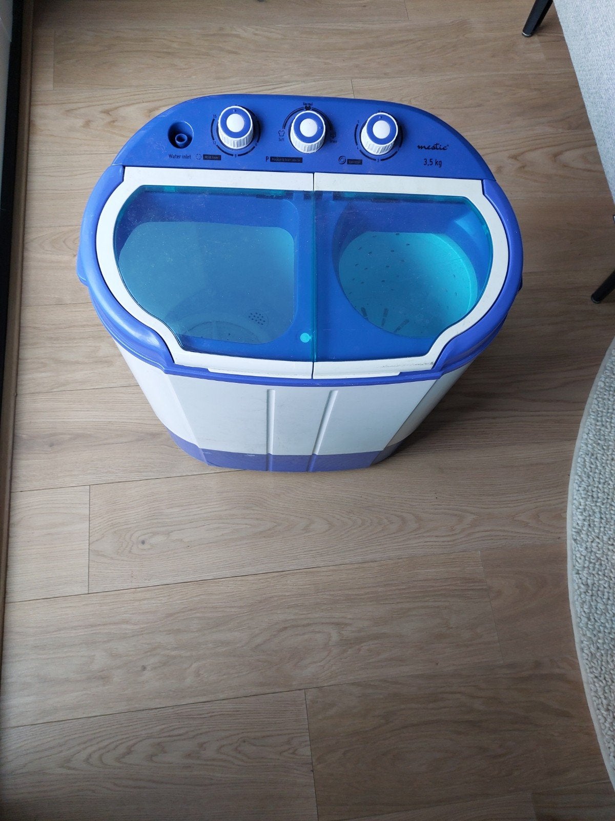 Compacte Mini Wasmachine met Centrifuge - 3.5 kg, Ophalen, Minder dan 85 cm, Minder dan 4 kg, Bovenlader