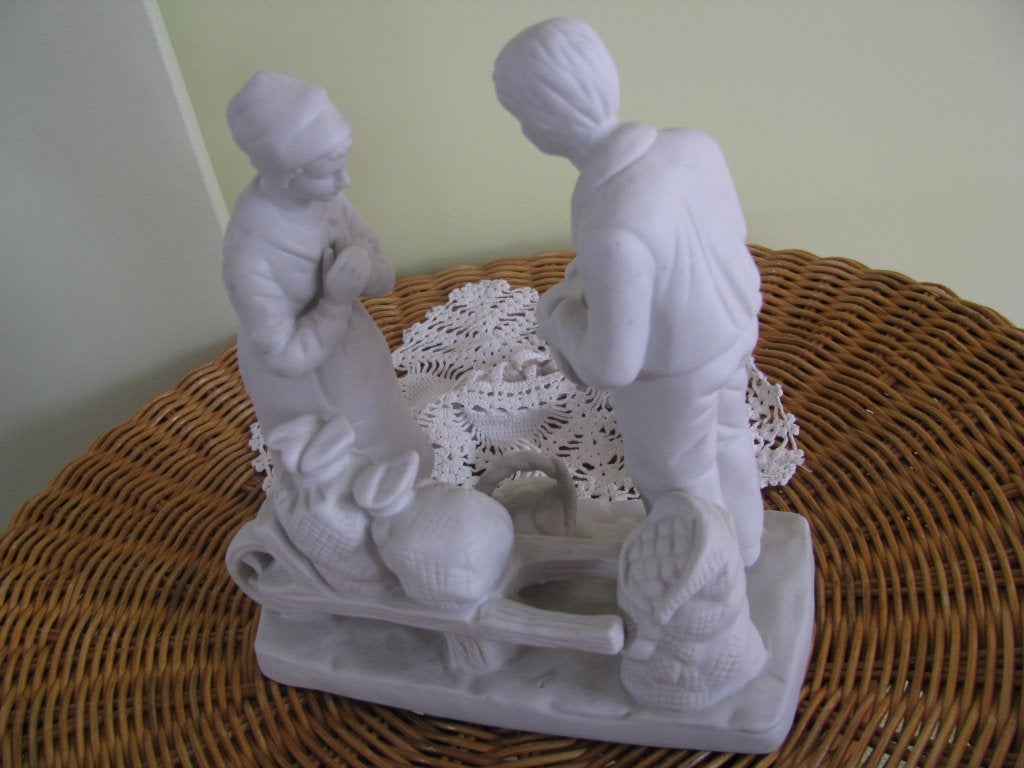Biscuit # bisque porselein * GROOT beeld * zie 16 x foto *, Antiek en Kunst, Ophalen of Verzenden
