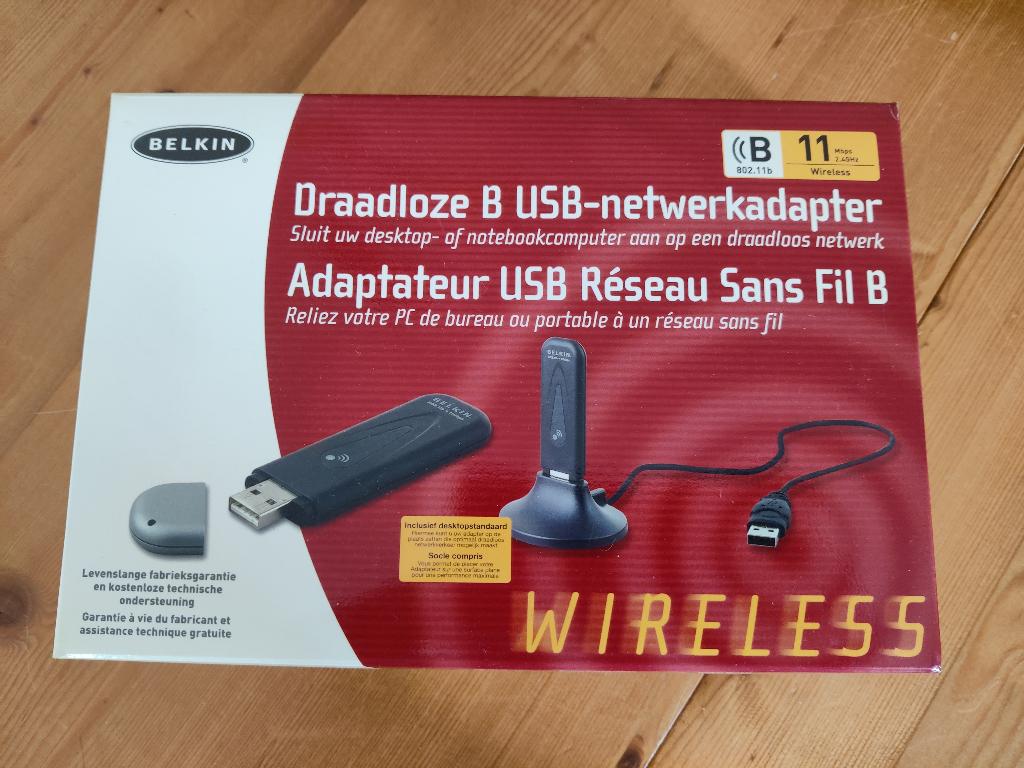 Belkin F5D6051df Wireless USB Network Adapter  Nieuw 19-3, Ophalen of Verzenden, Nieuw