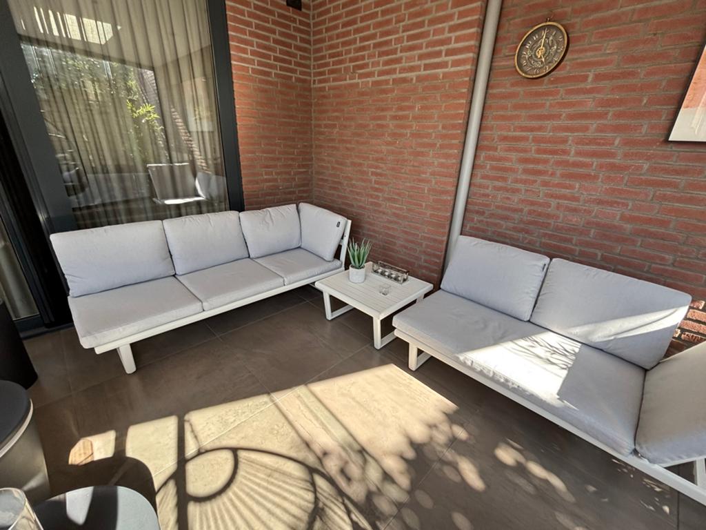 Mooie loungeset in nieuwstaat, Ophalen, 6 zitplaatsen, Bank, Aluminium