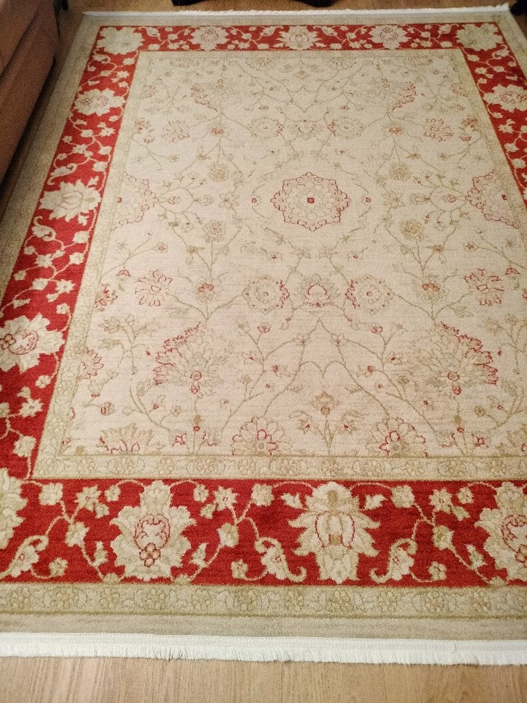 Vloerkleed Farahan-Ziegler 200x250 cm beige-rood, Ophalen, 150 tot 200 cm, Zo goed als nieuw, Rood