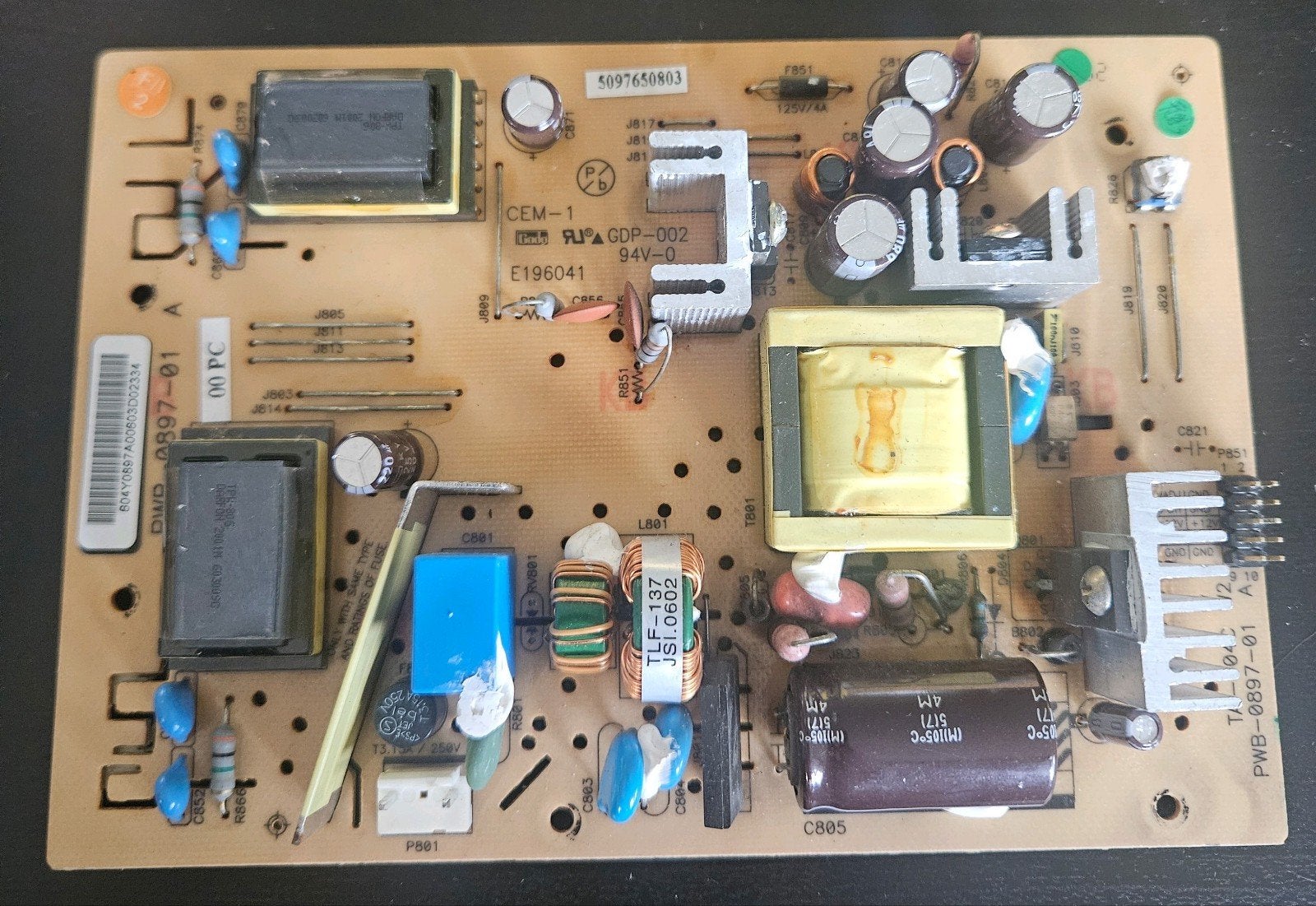 HP L1706 Power Supply Board PWB-0897-01 / GDP-002 – ONGETEST, Computers en Software, Ophalen of Verzenden