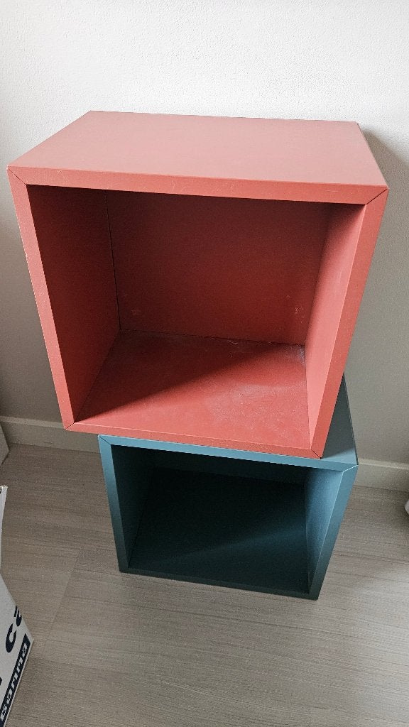 Ikea 2x kubus wandkast Eket, Gebruikt, Ophalen of Verzenden, Minder dan 150 cm, Minder dan 100 cm