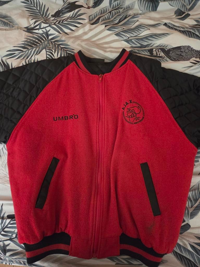 Ajax Bomberjack 92/93  Maat 176 - Rood/Zwart, Ophalen, Gedragen, Umbro