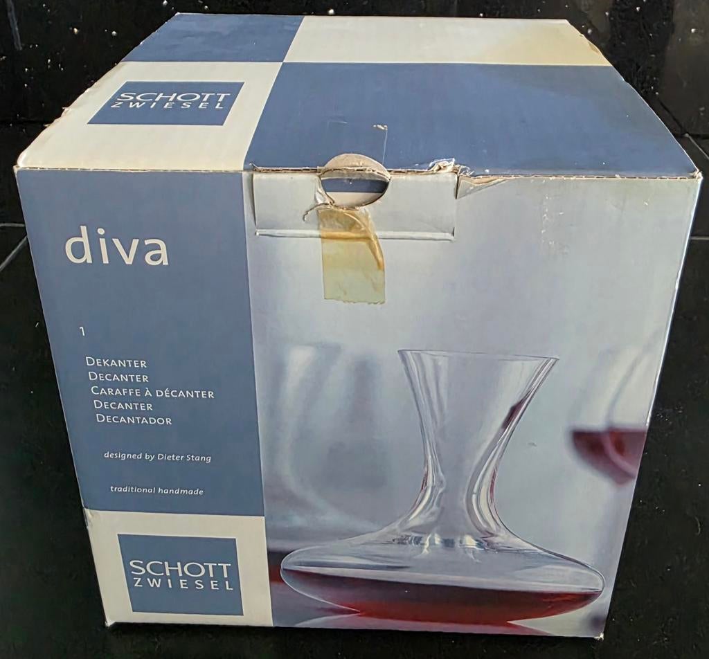 Elegante Schott Zwiesel Diva Decanteerkaraf - 500 ml, Huis en Inrichting, Woonaccessoires | Vazen, Ophalen of Verzenden, Gebruikt