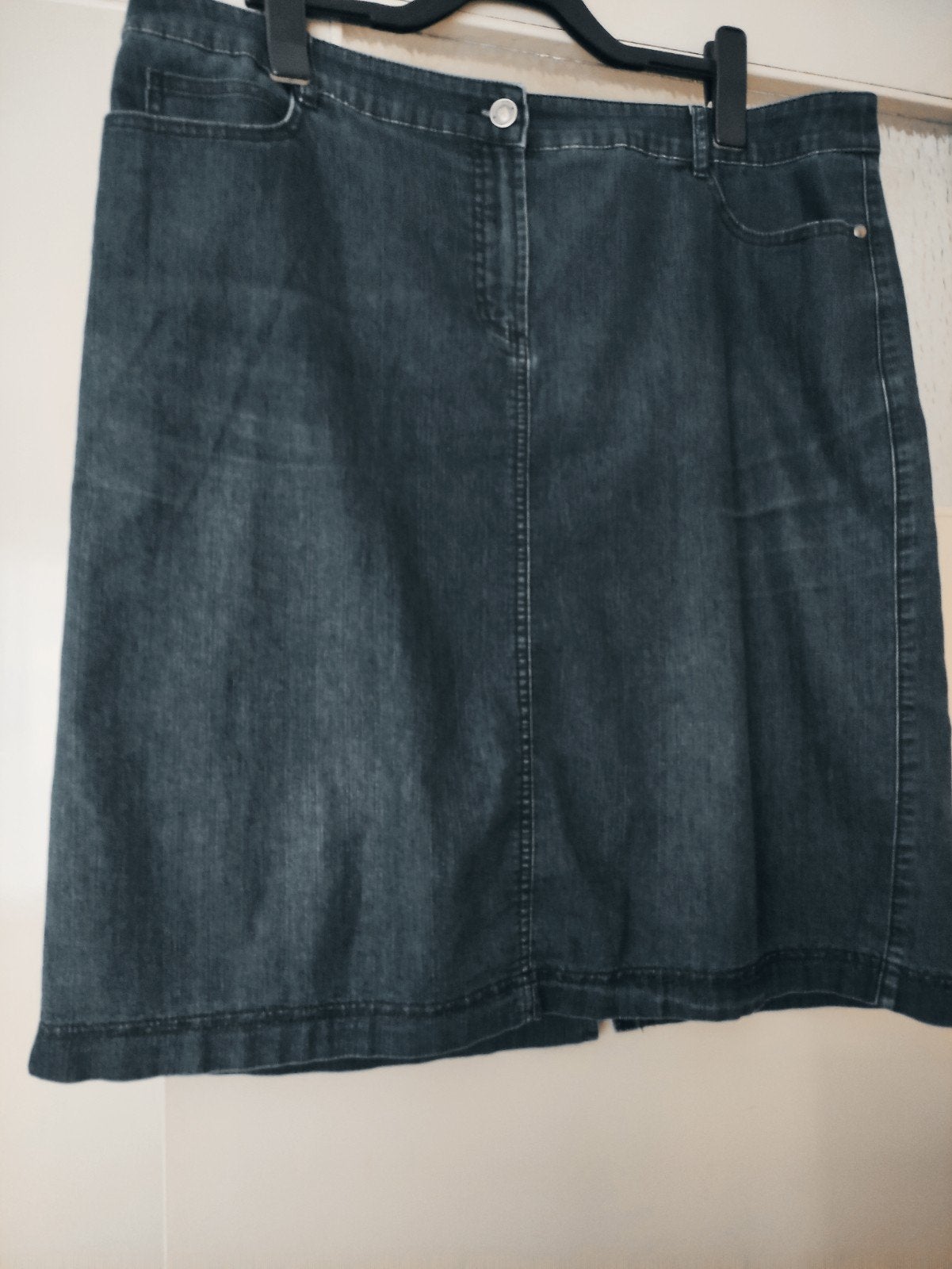 Blauwe Barbara Lebek spijkerrok, maat 48, Blauw, Maat 46/48 (XL) of groter, Ophalen of Verzenden, Barbara Lebek