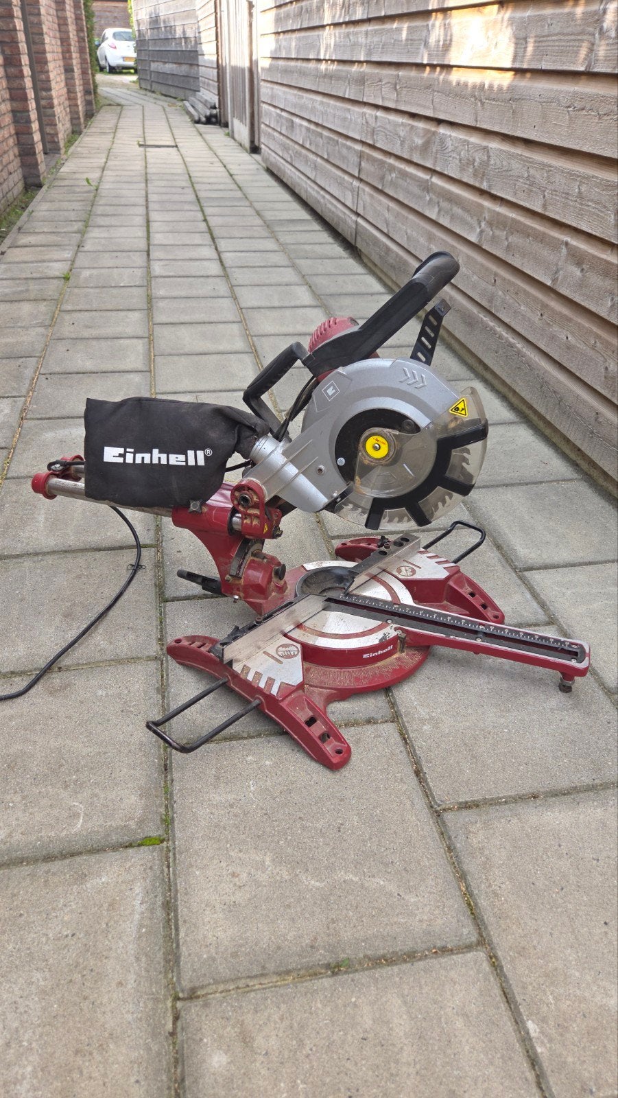 Einhell Afkortzaag TC-SM 2131 Dual - Zo goed als nieuw, Ophalen, 70 mm of meer, Einhell, Zo goed als nieuw