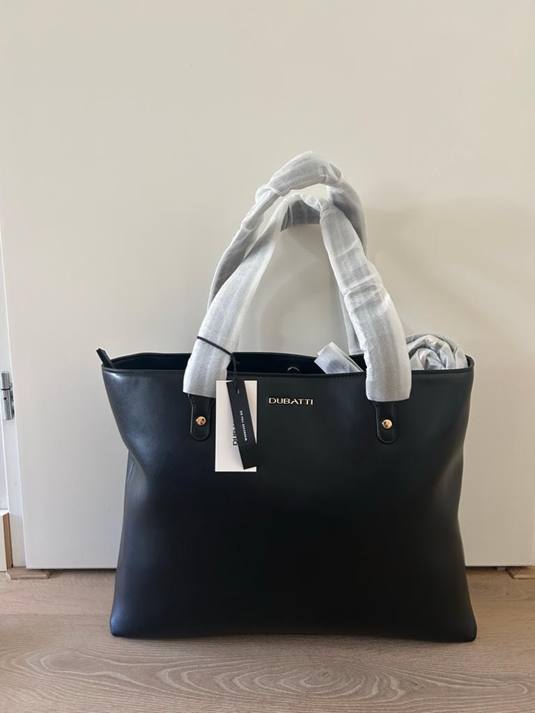 Nieuwe Leren Dubatti Luiertas/Verzorgingstas met Accessoires, Ophalen of Verzenden, Nieuw, Schoudertas