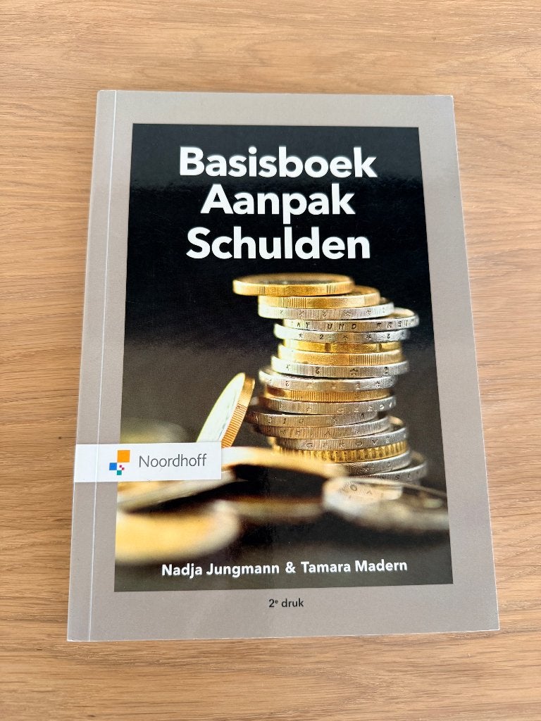 Basisboek Aanpak Schulden 9789001738921, Boeken, Studieboeken en Cursussen, Zo goed als nieuw, Noordhoff Uitgevers, Beta, HBO