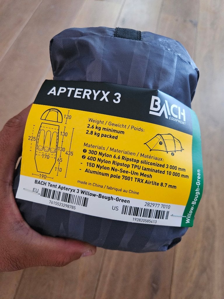 Bach Apteryx 3 tent 2026, Nieuw, Ophalen of Verzenden, Info@tradoplus.nl, Trado Plus