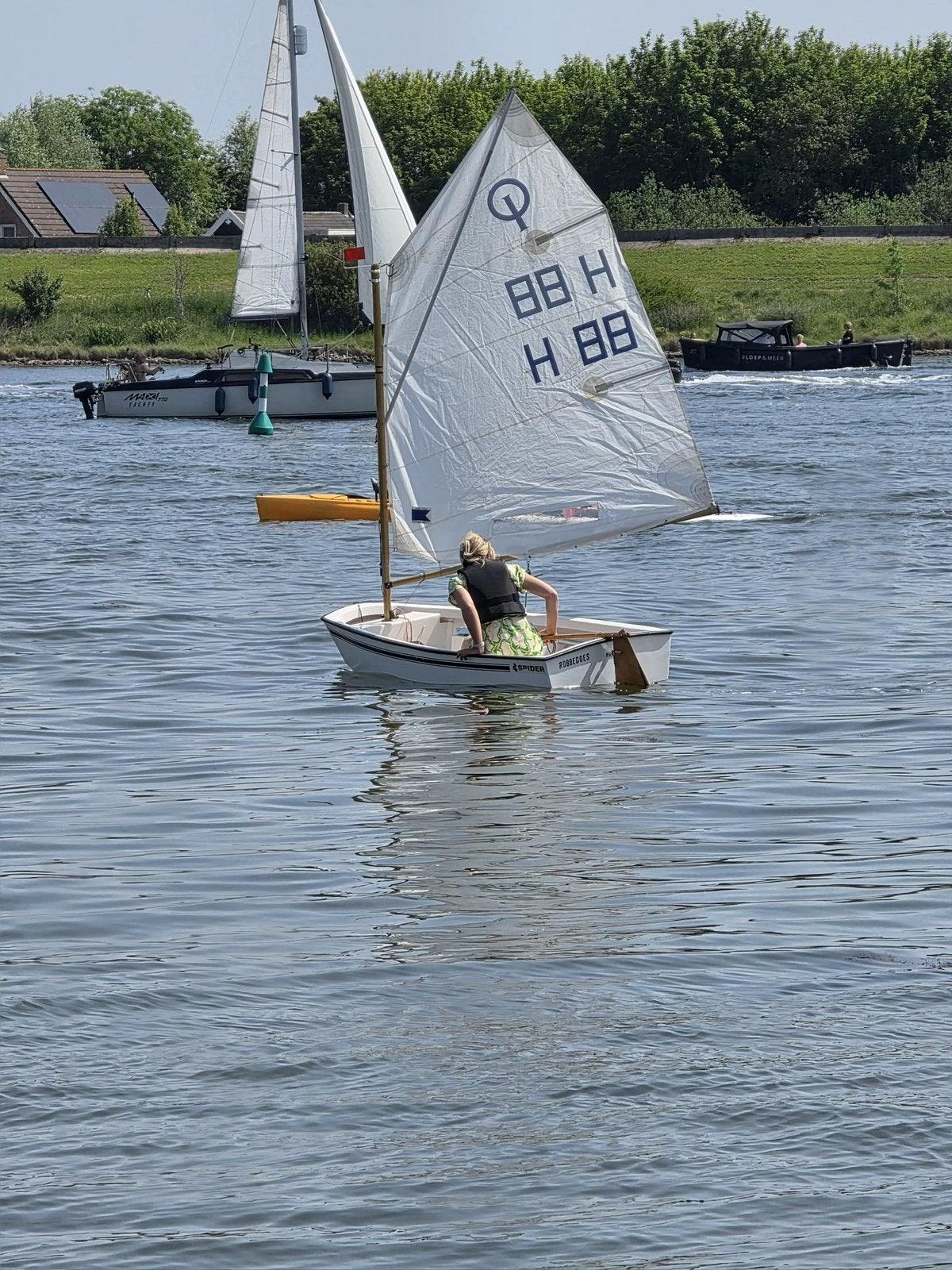 Optimist zeilboot, Ophalen, Gebruikt, Polyester, Optimist