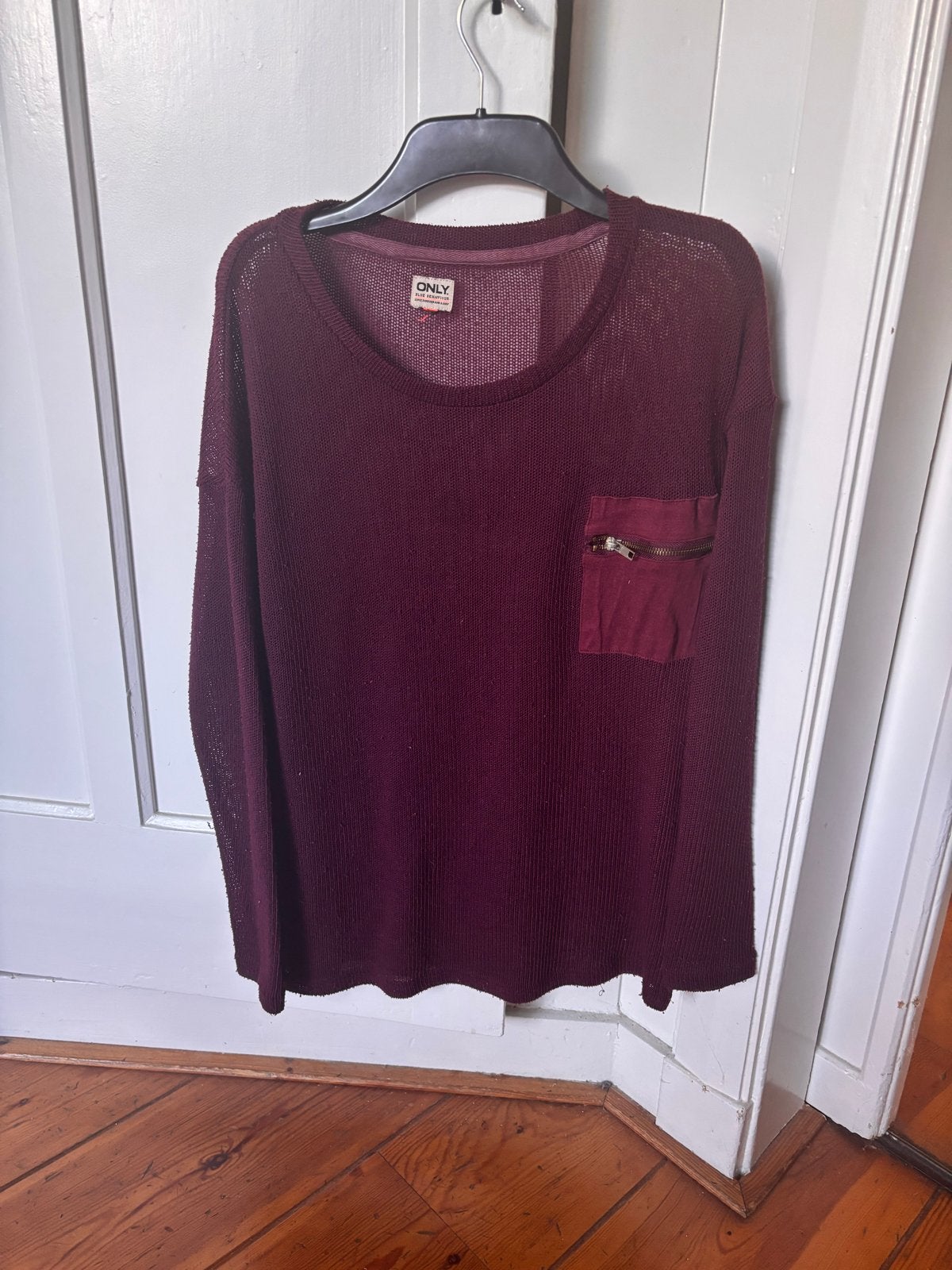 ONLY trui maat S/M bordeauxrood met zakje, Kleding | Dames, Ophalen of Verzenden, Gedragen, Maat 36 (S), Rood