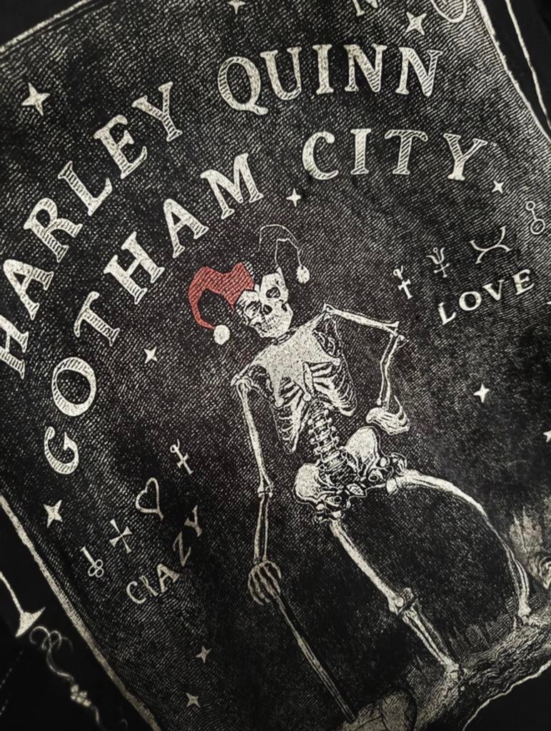 Batman Harley Quinn Gotham City T-shirt Maat S, Zwart, Ophalen of Verzenden, Korte mouw, Maat 36 (S)
