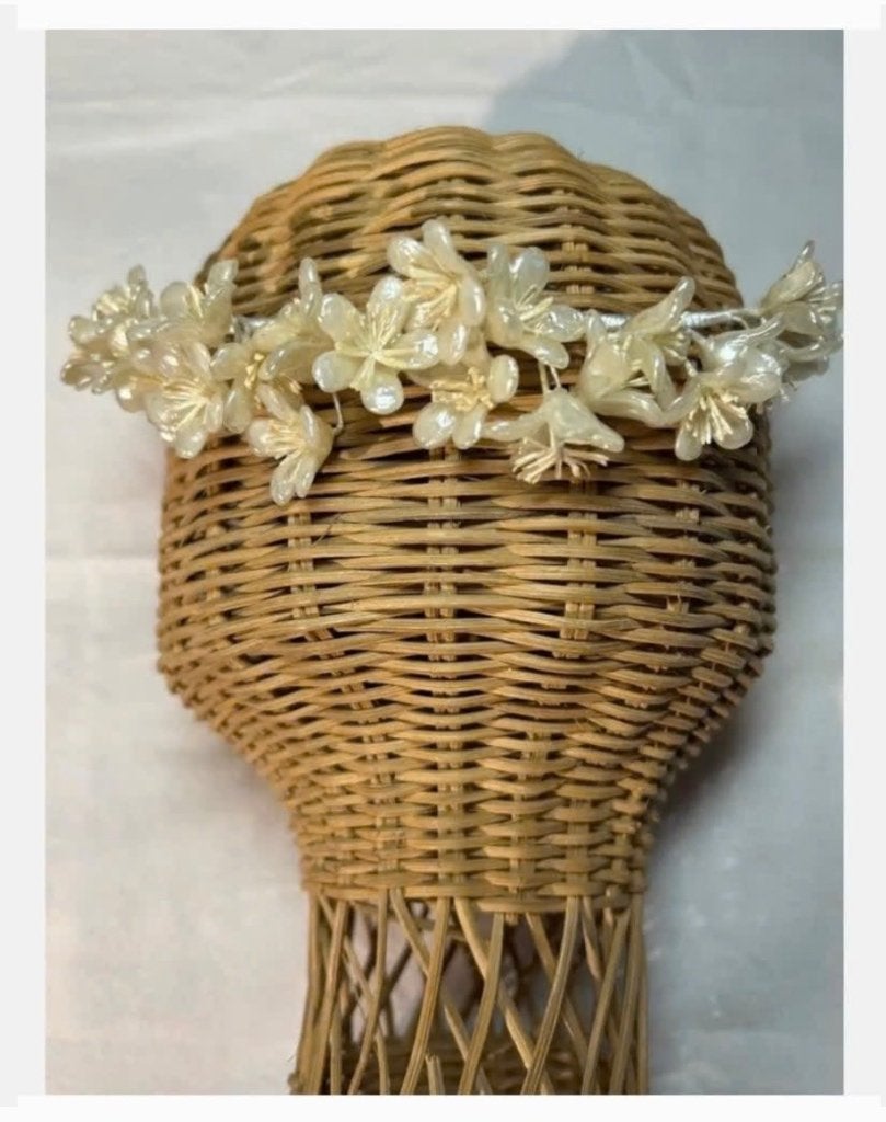 Mooie oude antieke wassen kroon, tiara, Ophalen of Verzenden