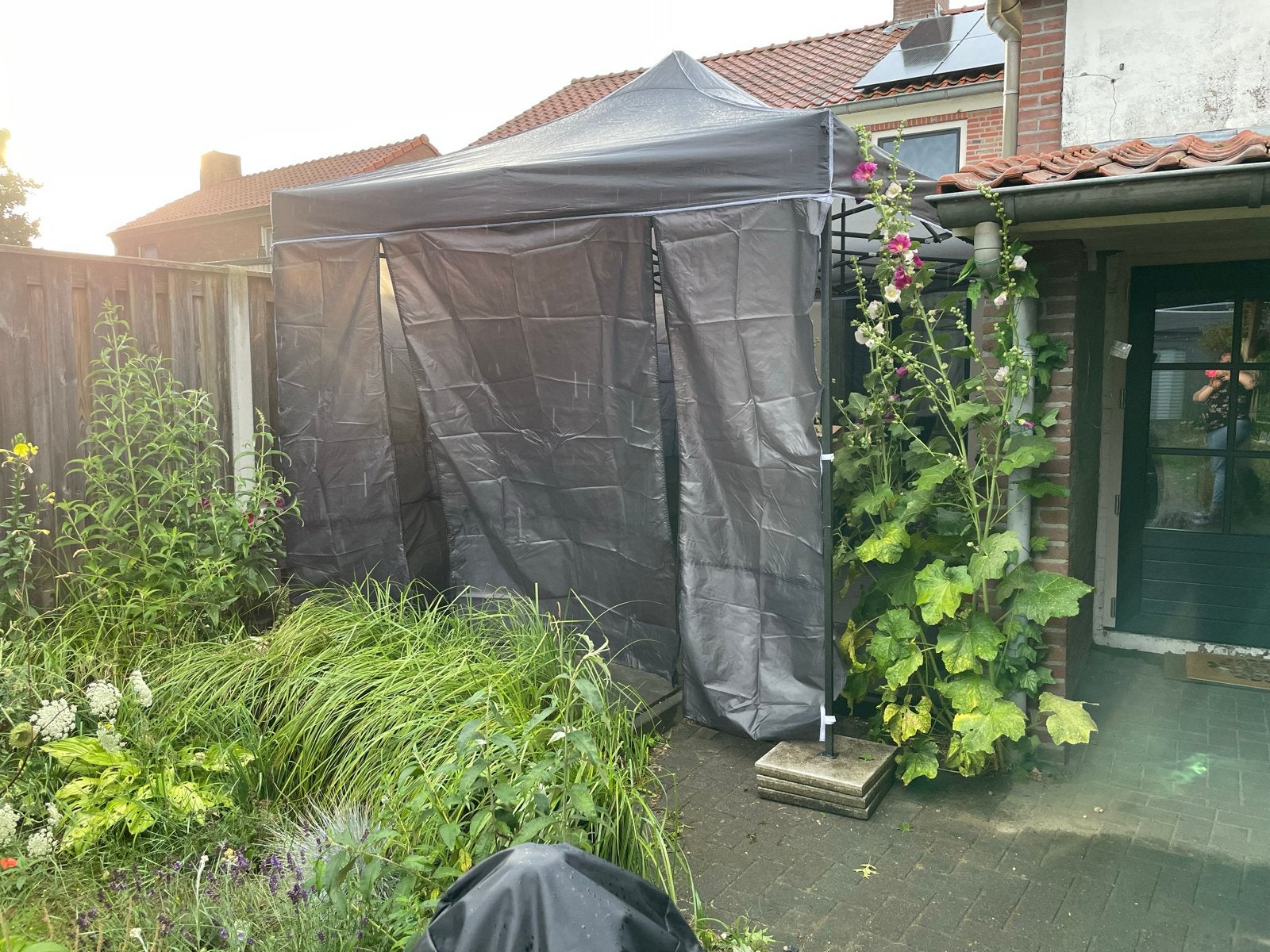 Easyup Partytent Opvouwbaar 3x6m met Zijwanden en Zandzakken, Ophalen, Opvouwbaar, Partytent, Minder dan 4 meter