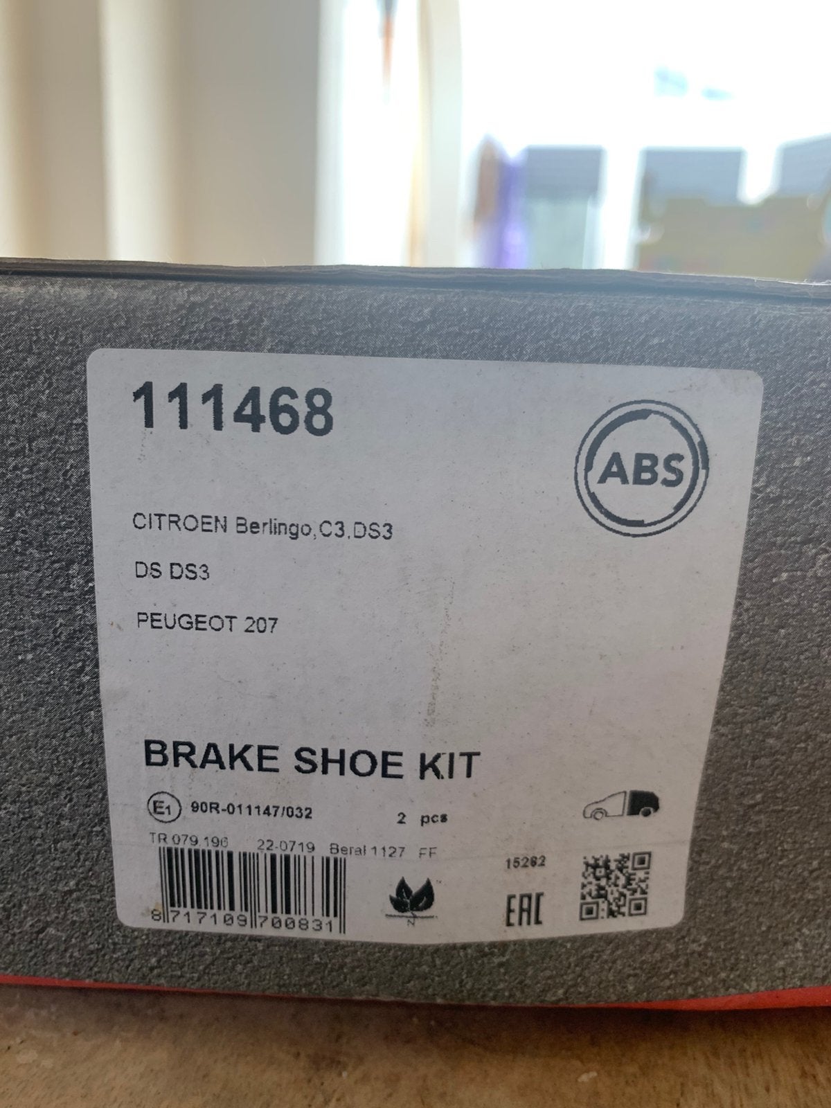 Remschoenkit ABS, Ophalen, Nieuw, Peugeot