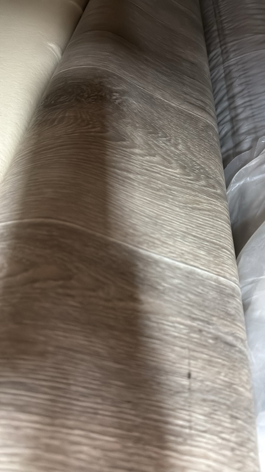 Opruiming! Nieuw coupon vinyl Superwood 6,50x4m, Ophalen, Nieuw, 25 tot 50 m², Grijs
