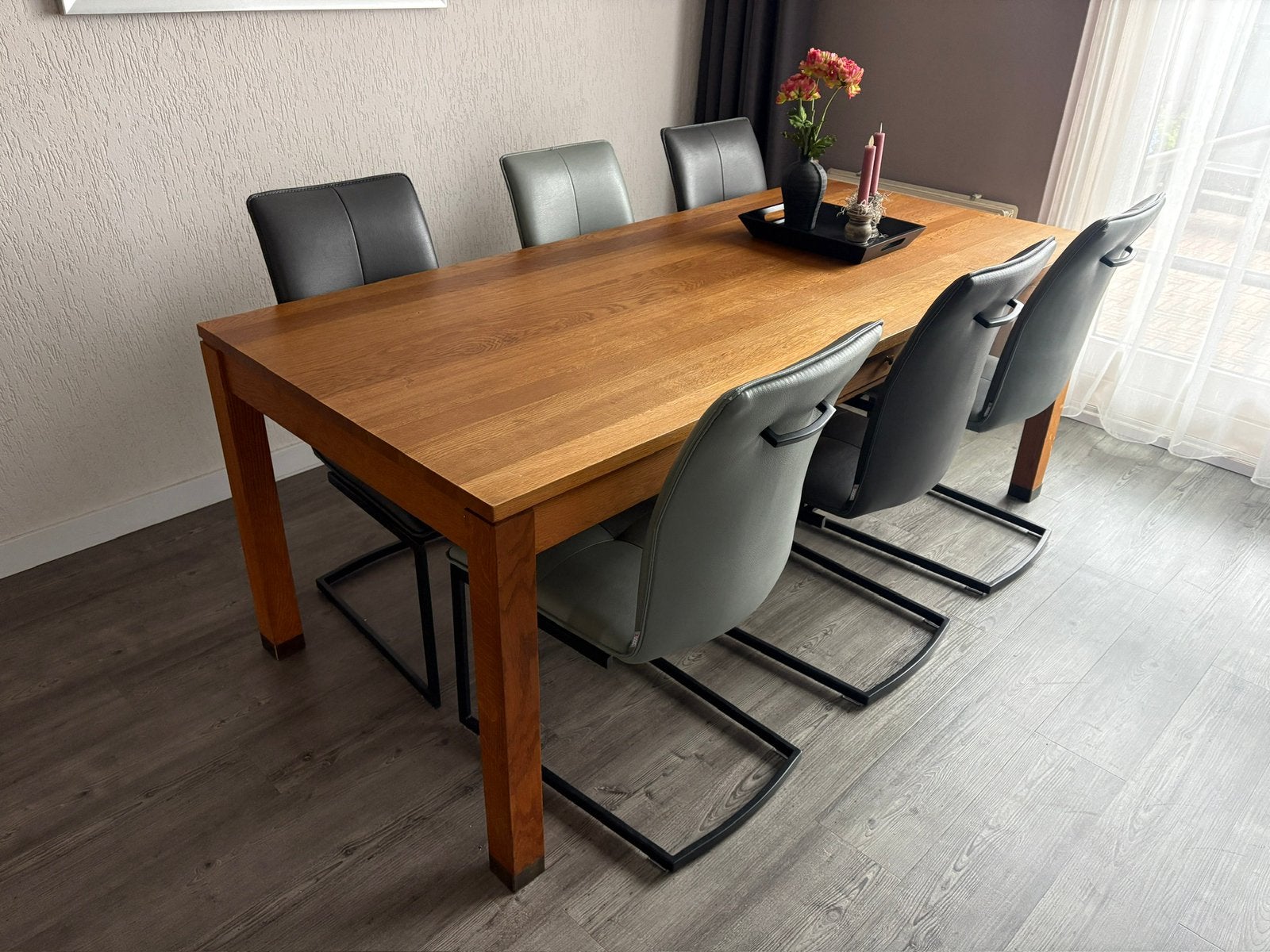 Eethoek, Huis en Inrichting, Tafels | Eettafels, Ophalen, Gebruikt, Eikenhout, 50 tot 100 cm