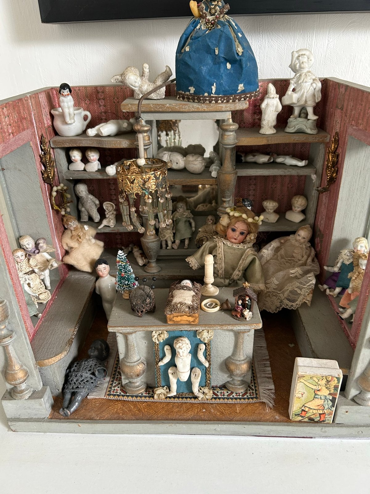 Antieke Poppendokterspraktijk uit 1920 met Miniaturen, Ophalen of Verzenden