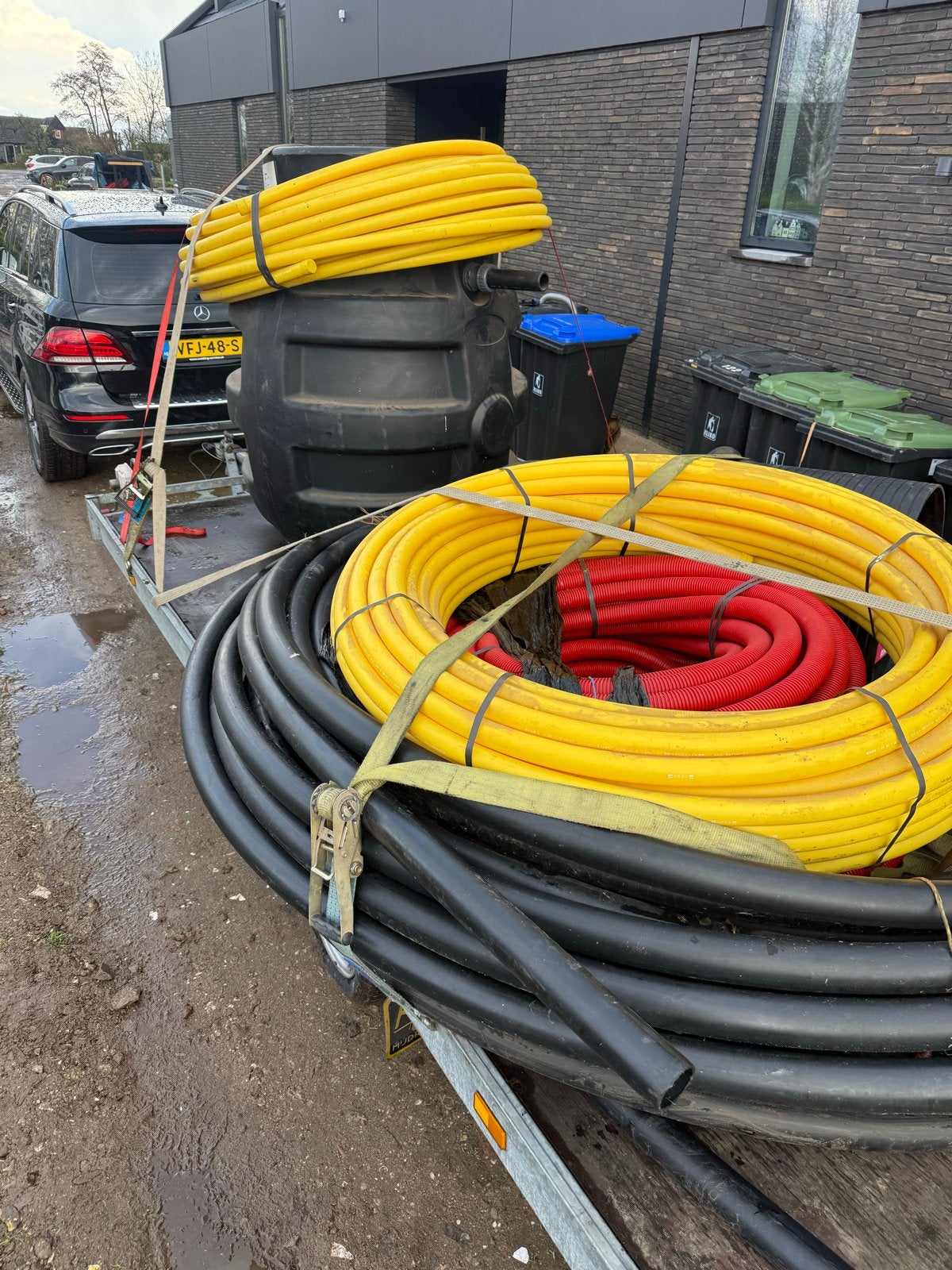 Diverse afvoerbuizen en rioleringsmateriaal, Doe-het-zelf en Verbouw, Buizen en Afvoer, Gebruikt, Afvoer, Overige materialen, 6 meter of meer