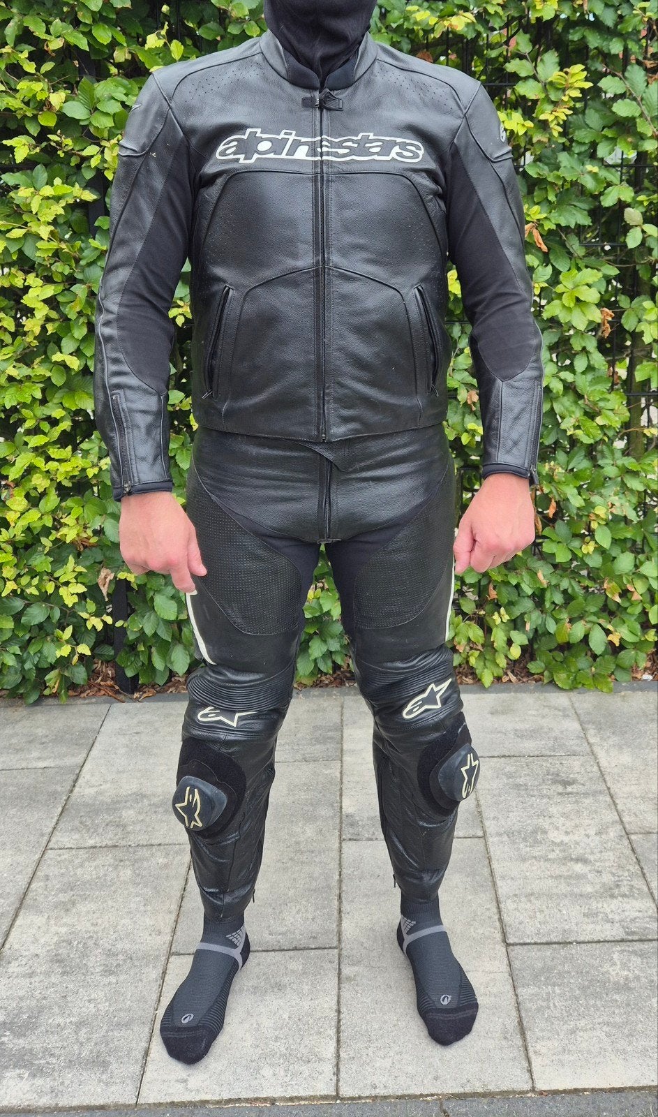 Lederen motorpak Alpinestars zwart, Motoren, Ophalen of Verzenden, Tweedehands, Combipak