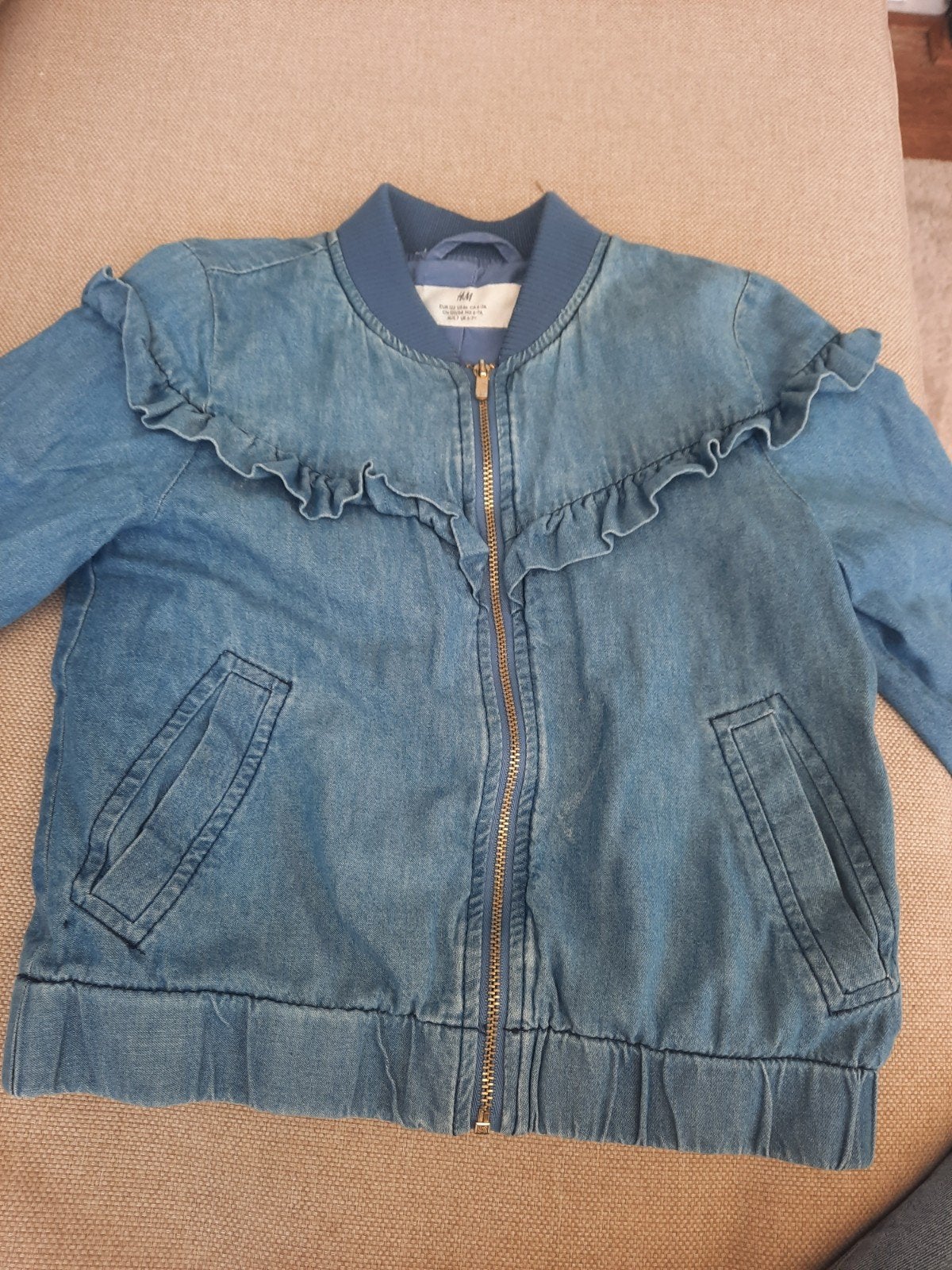 H&M spijkerjasje met ruches voor meisjes, Ophalen, Gebruikt, Meisje, H&M