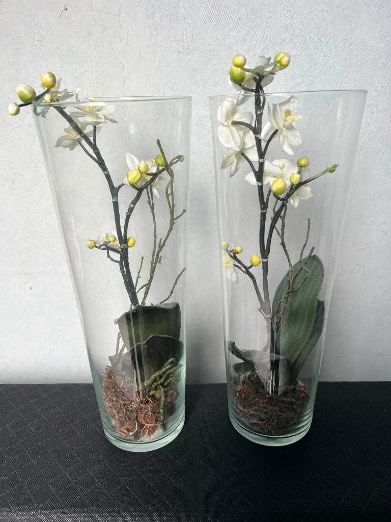 Orchidee in vaas, Ophalen, Zo goed als nieuw, Kunststof