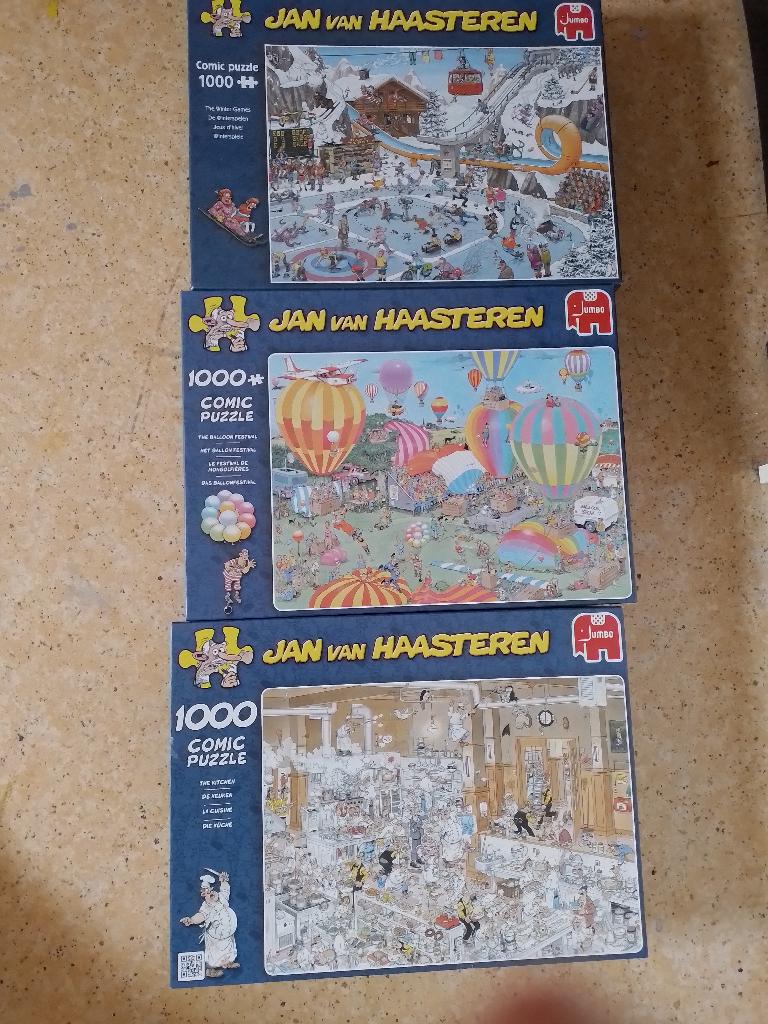 Puzzels: Jan van Haasteren, Ophalen, 500 t/m 1500 stukjes, Zo goed als nieuw, Legpuzzel