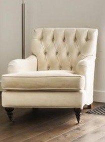 ROFRA fauteuil - crème velours, Ophalen, Hout, Gebruikt, 75 tot 100 cm